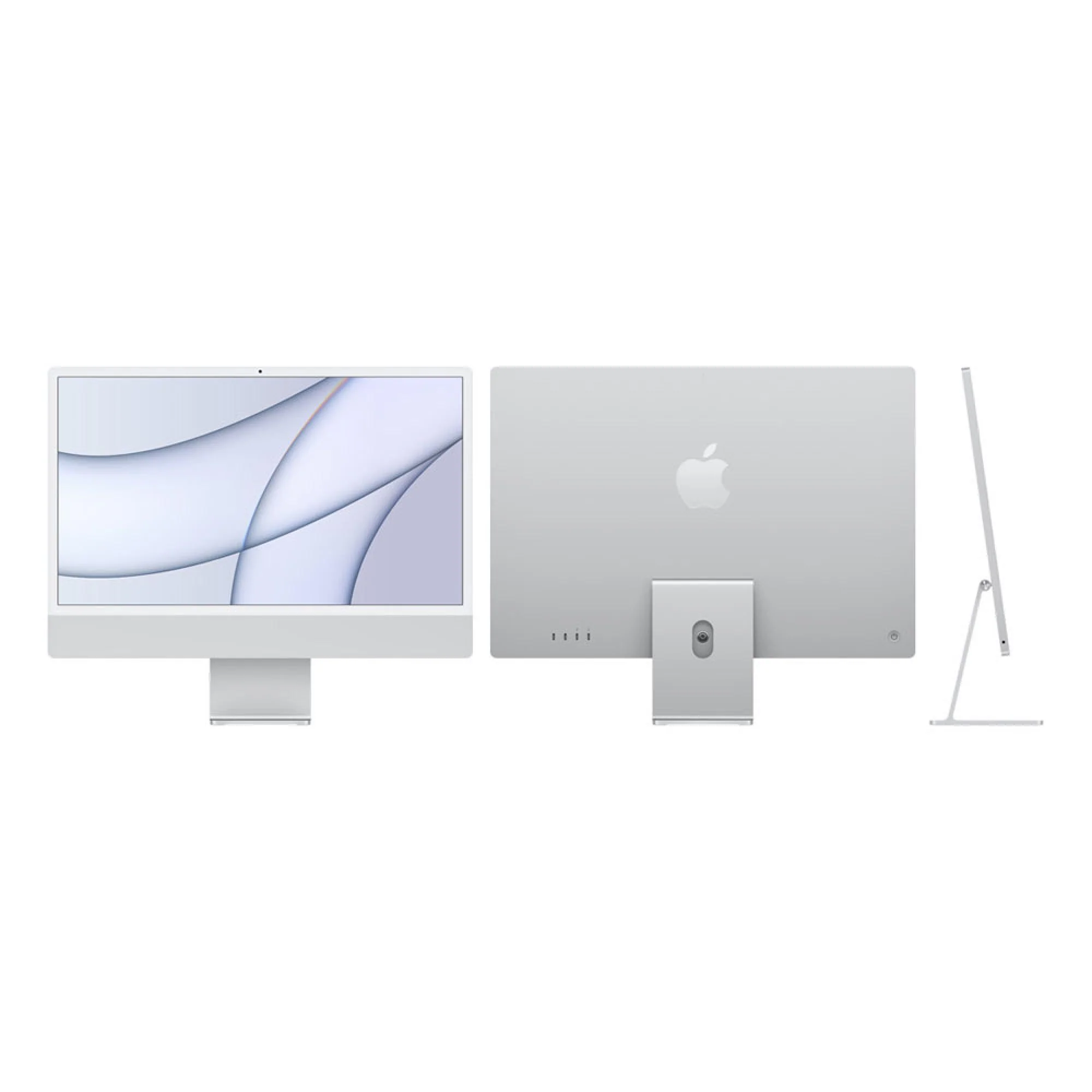 Apple iMac 24 Inch 2021, Apple M1 Chip 8 Core GPU, 8GB RAM, 256GB Storage, 4.5K Retina Display, Silver MGPC3 - Image 3