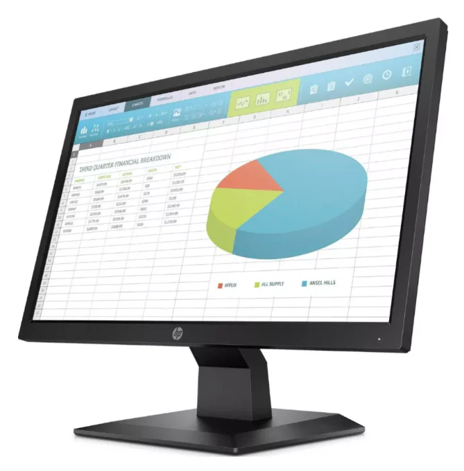 HP P204 19.5Inch HD Plus Flat Monitor, Black - Image 3